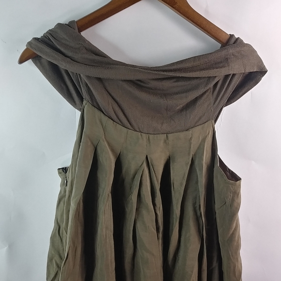 Ryu S Olive Brown Lagenlook Dress Urchin Costume - Picture 6 of 10